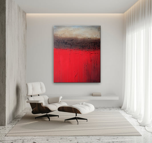 TUSCAN RED - Textural Limited Edition Painting