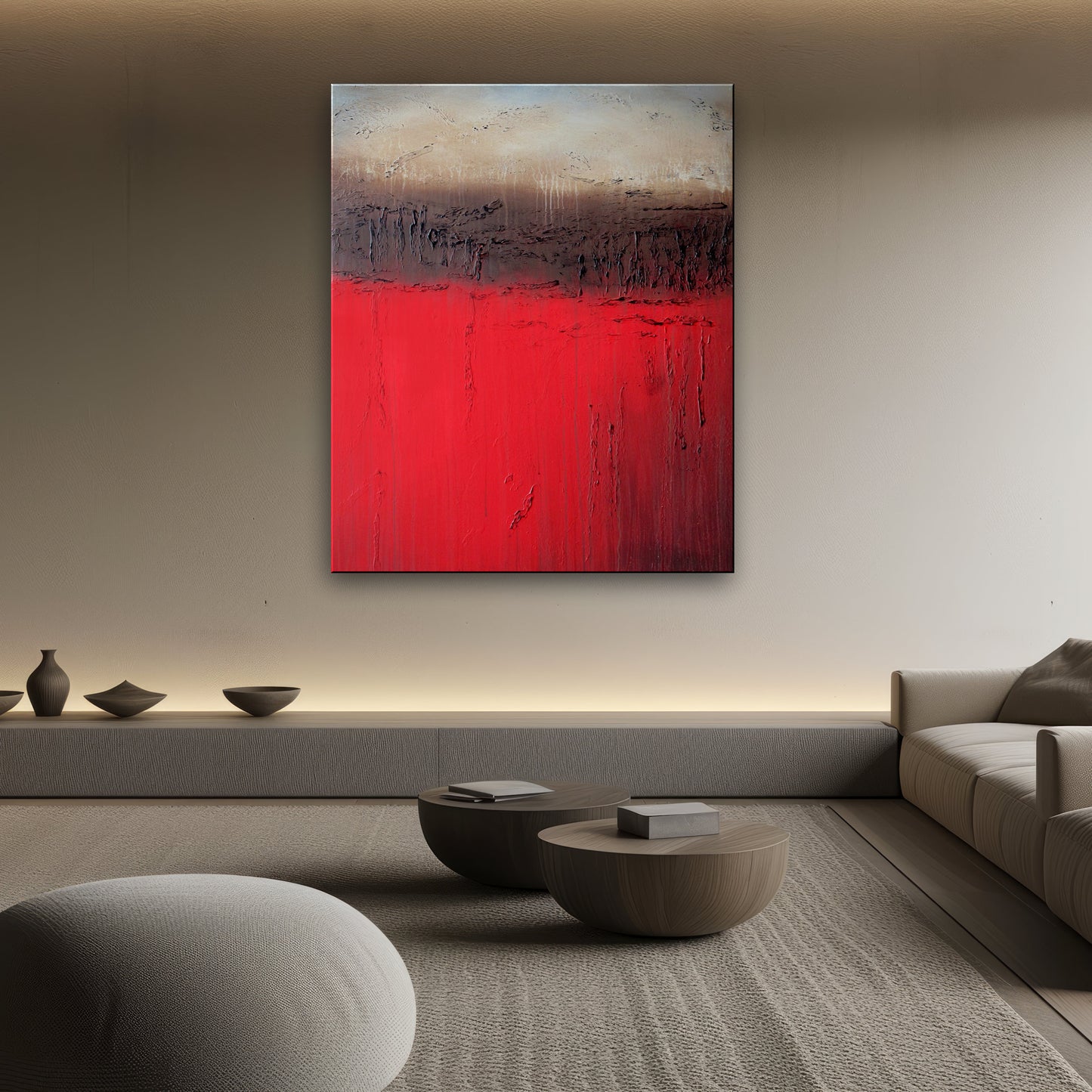 TUSCAN RED - Textural Limited Edition Painting