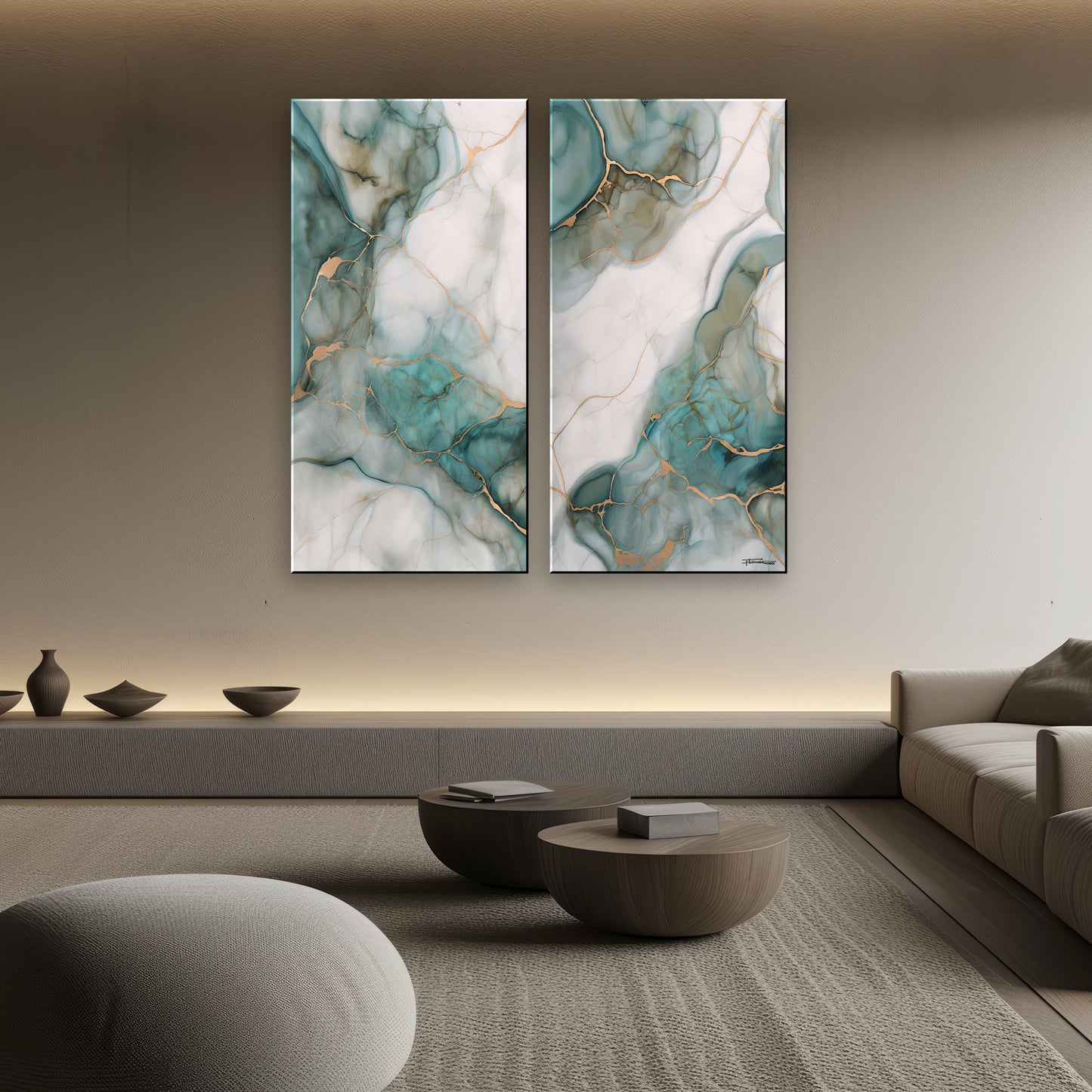 SET of Paintings, Pair of Paintings-Extra Large Canvas Painting – Limited Edition Abstract