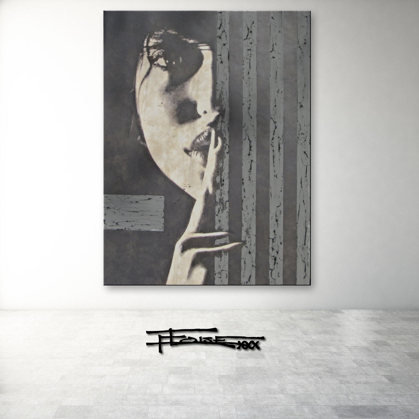 SECRETS - 60x48 x1.5 inch - Textured Painting