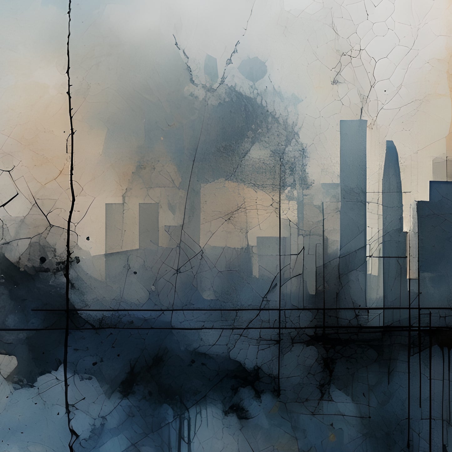 URBAN INTERPLAY - Abstract Cityscape Textured Limited Edition