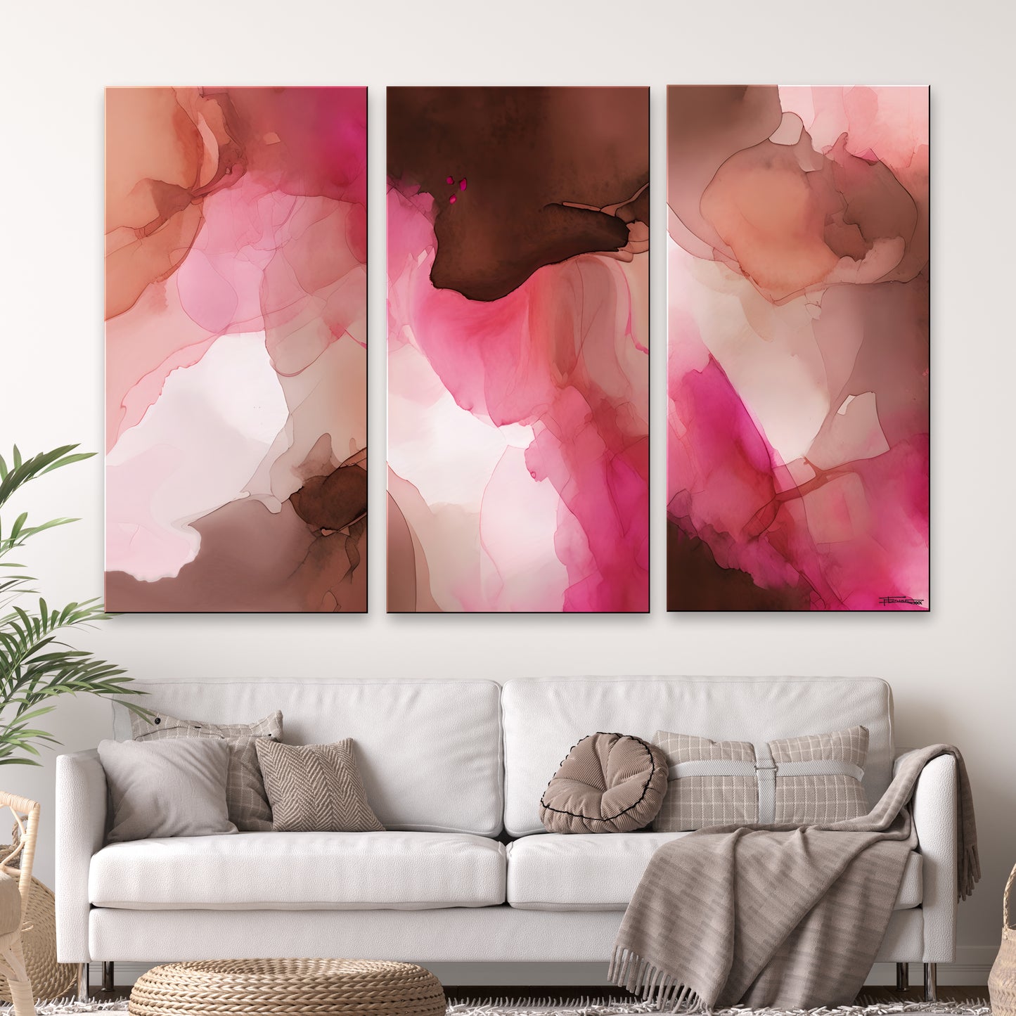 PINK TOPAZ-Extra Large Textured Canvas Painting – Limited Edition Abstract
