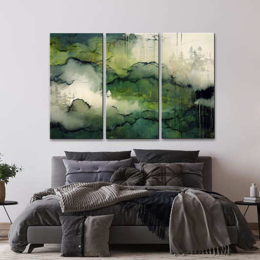 ECHOES IN VIVID SILENCE-Extra Large Textured Canvas Painting – Limited Edition Abstract Landscape