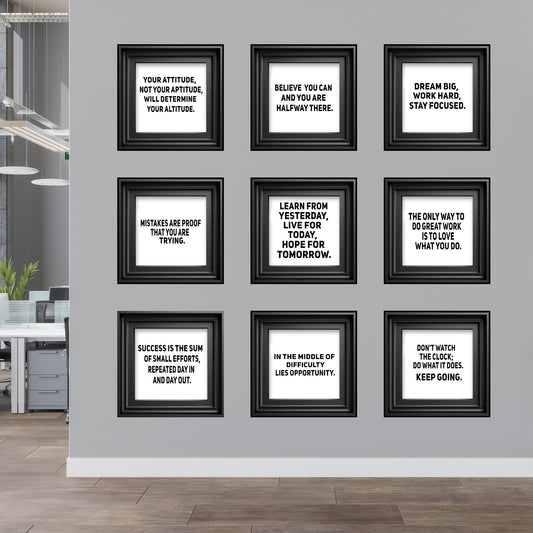 Motivational Wall Art Decals - Vinyl Peel and Stick/Removable Room Decor