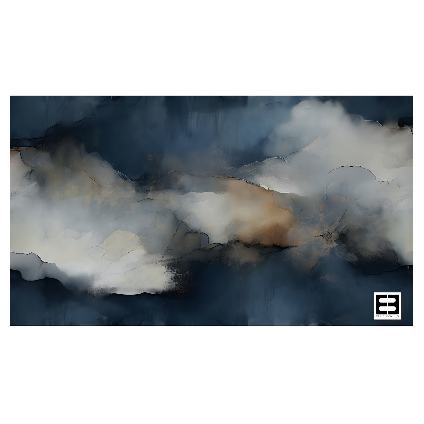 Blue Abstract Wallpaper Mural Canvas Wall Art Mural Wallpaper for Living room, peel and stick, traditional wallpaper mural