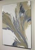 BEIGE AND GRAY - Original Resin Painting