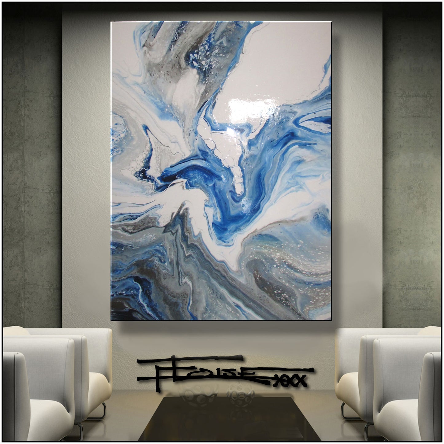 BLUE IN MOVEMENT - Resin Coated Limited Edition