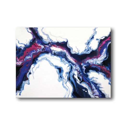 MAGENTA SPLASH - Original Resin Painting