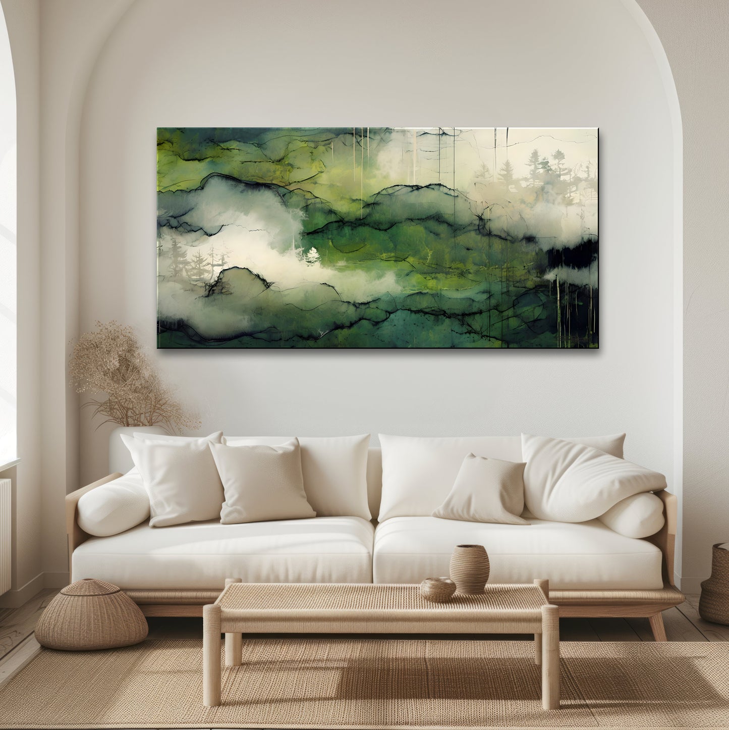 ECHOES IN VIVID SILENCE-Extra Large Textured Canvas Painting – Limited Edition Abstract Landscape