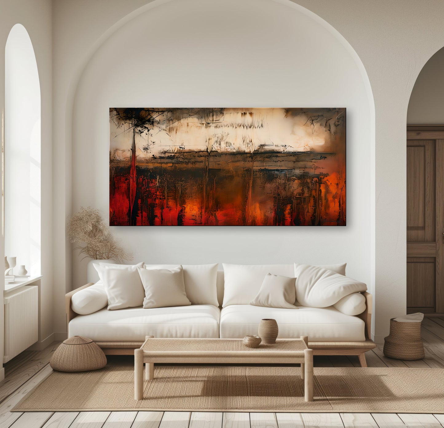 Red Dynasty - Hand Textured Limited Edition Giclee on Canvas