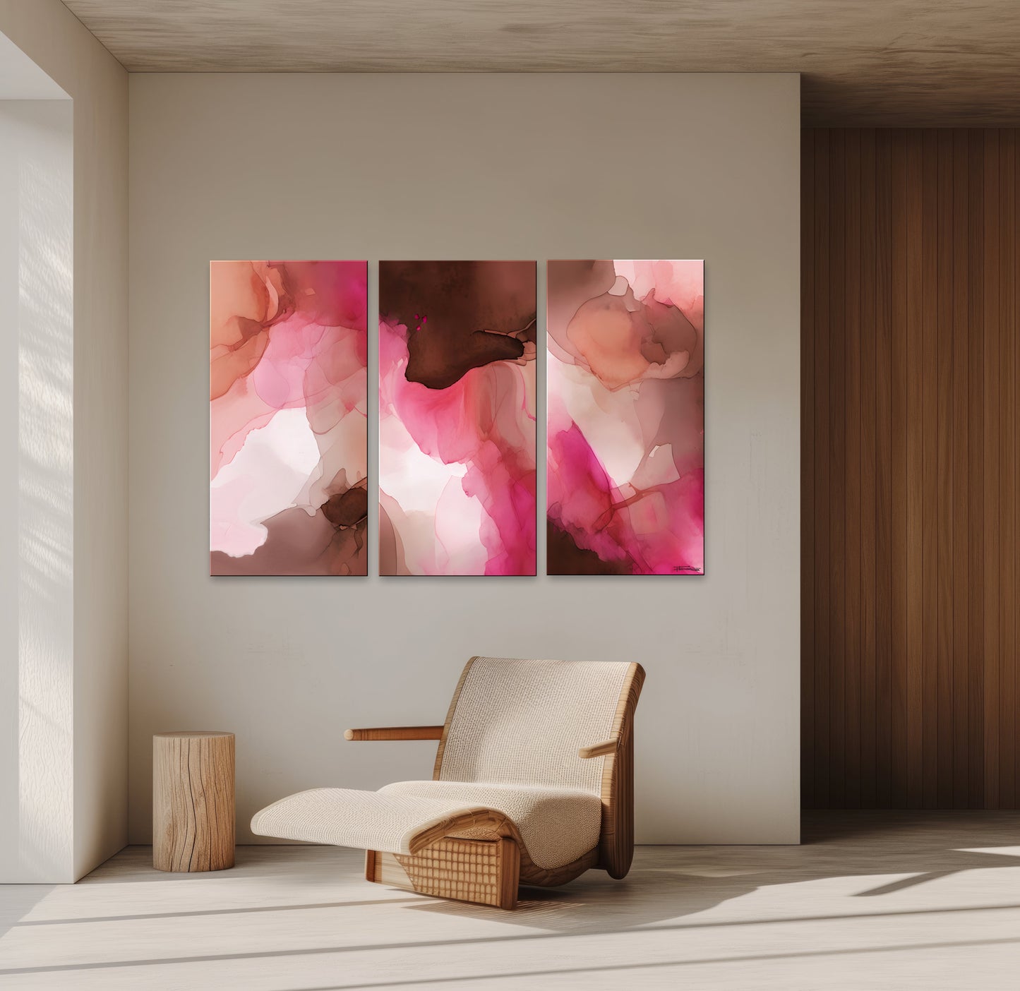 PINK TOPAZ-Extra Large Textured Canvas Painting – Limited Edition Abstract