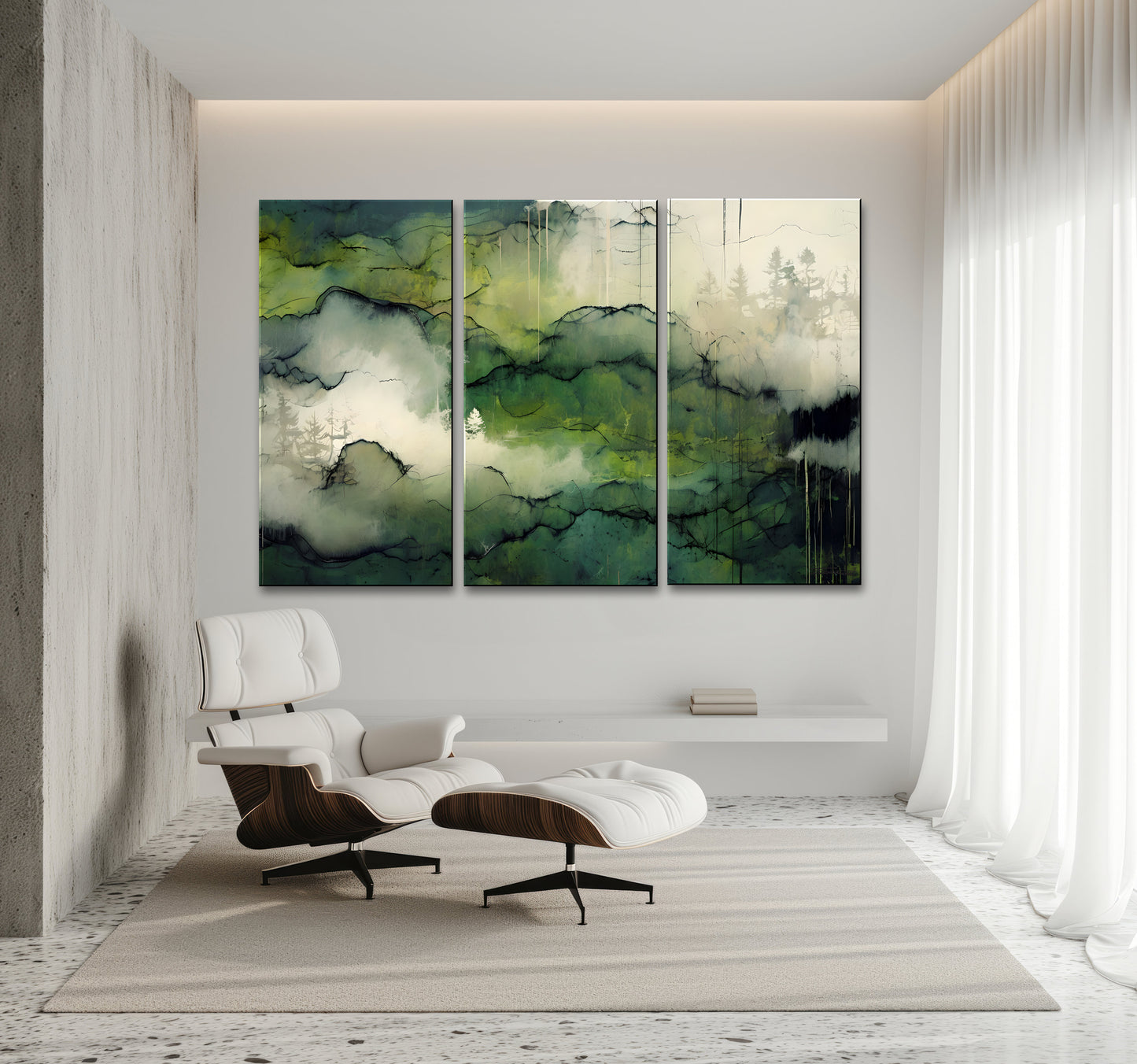 ECHOES IN VIVID SILENCE-Extra Large Textured Canvas Painting – Limited Edition Abstract Landscape
