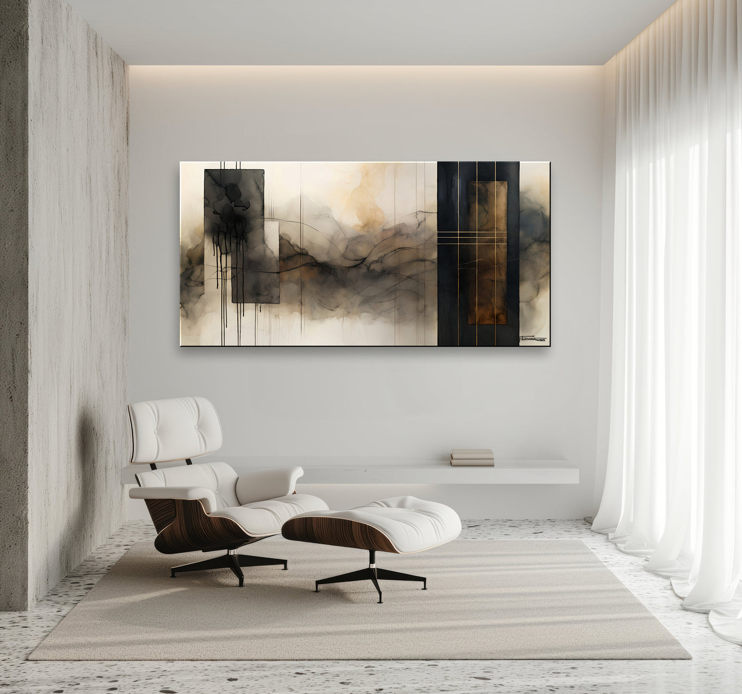 SQUARED OFF-Extra Large Textured Canvas Painting – Limited Edition Abstract
