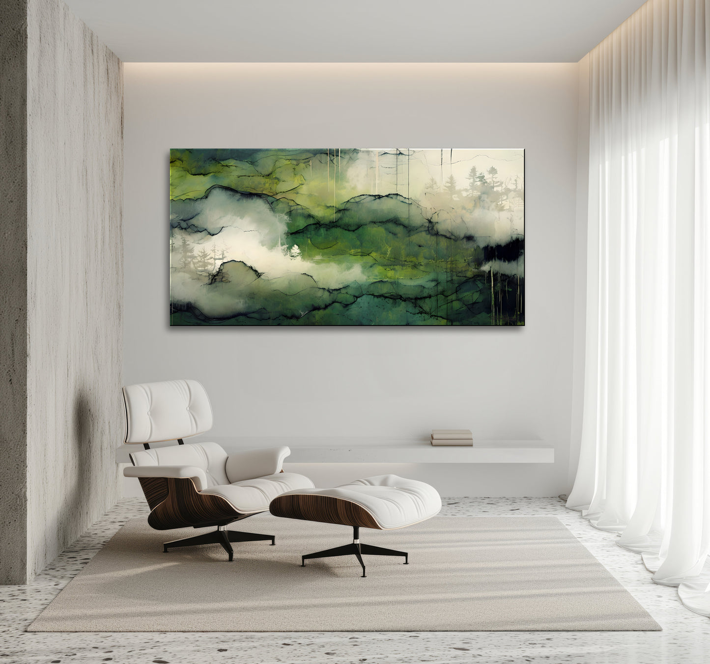 ECHOES IN VIVID SILENCE-Extra Large Textured Canvas Painting – Limited Edition Abstract Landscape
