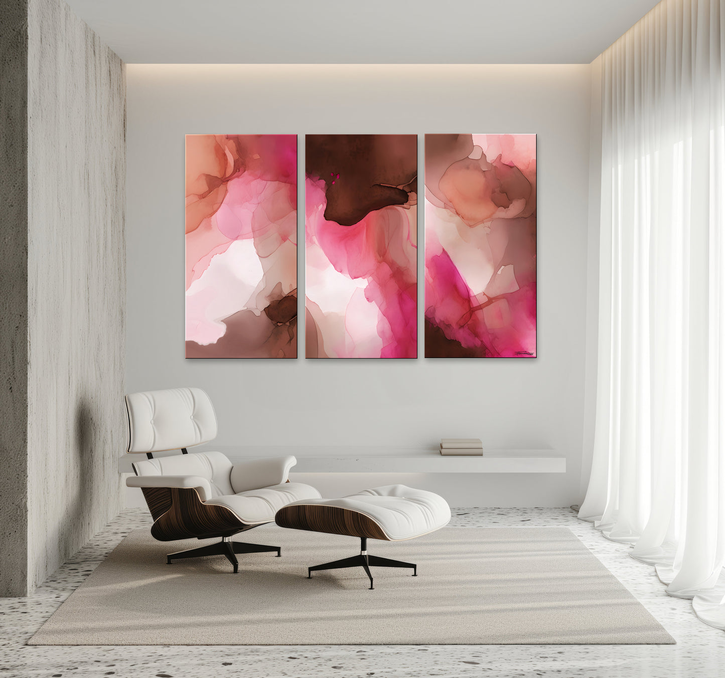 PINK TOPAZ-Extra Large Textured Canvas Painting – Limited Edition Abstract