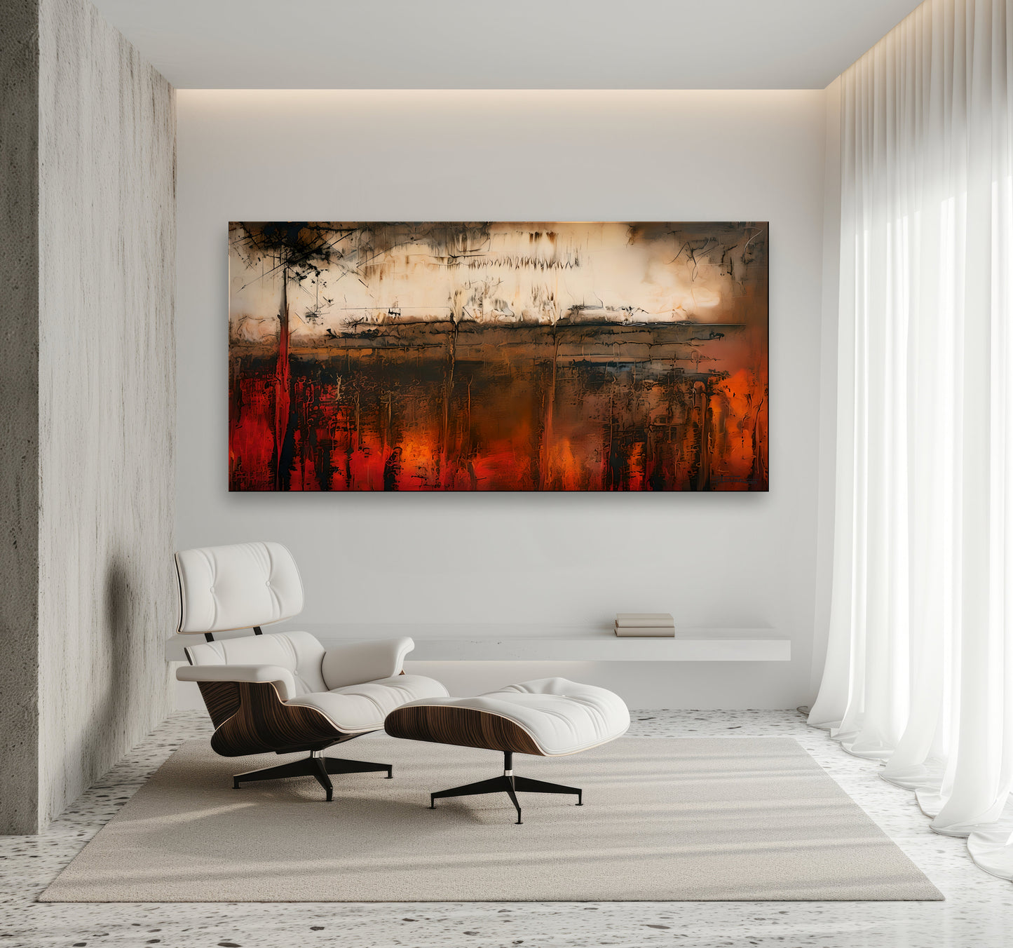 Red Dynasty - Hand Textured Limited Edition Giclee on Canvas