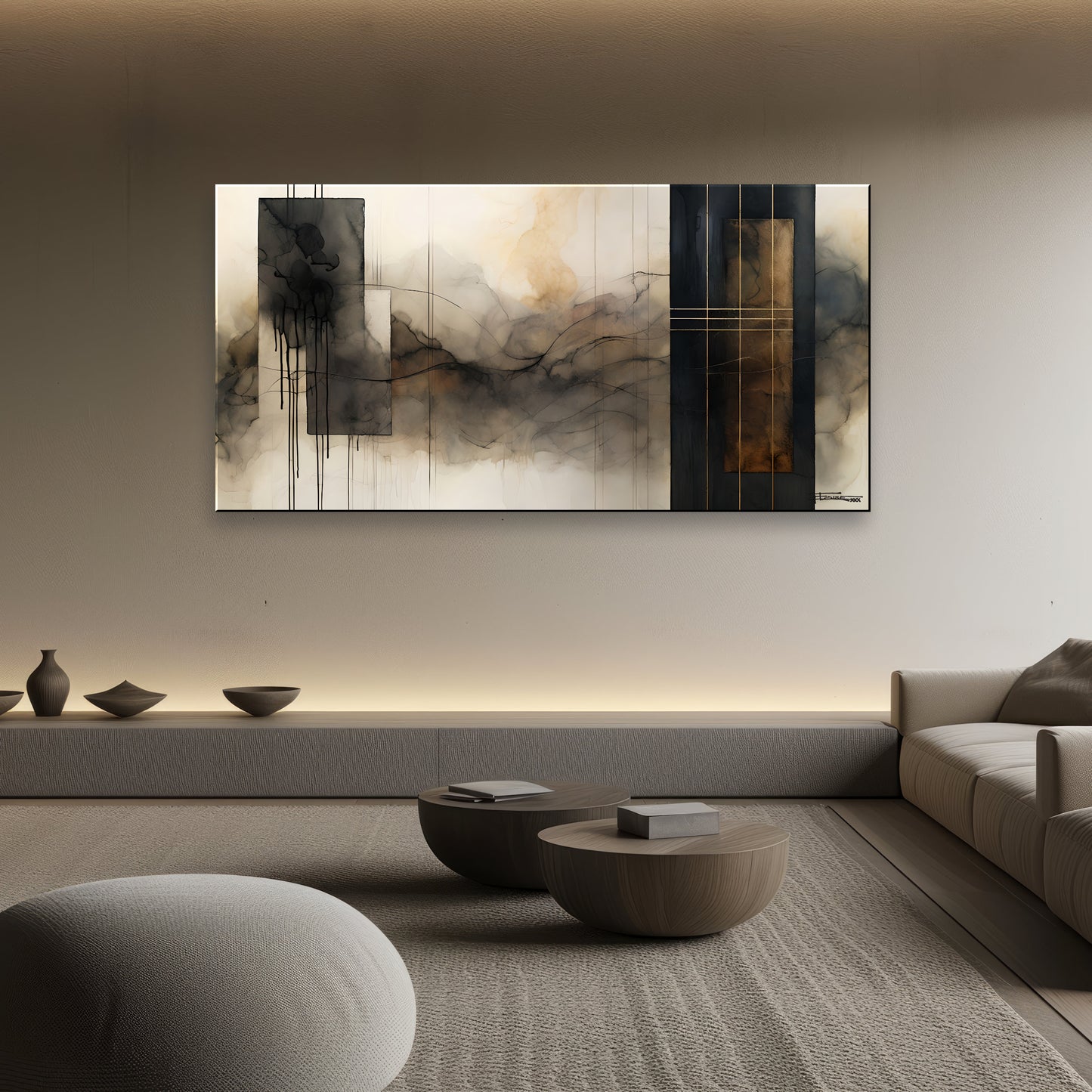 SQUARED OFF-Extra Large Textured Canvas Painting – Limited Edition Abstract