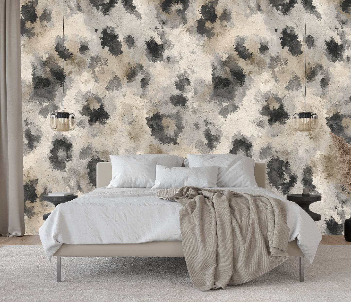 Luxury Snow Leopard Abstract Wallpaper