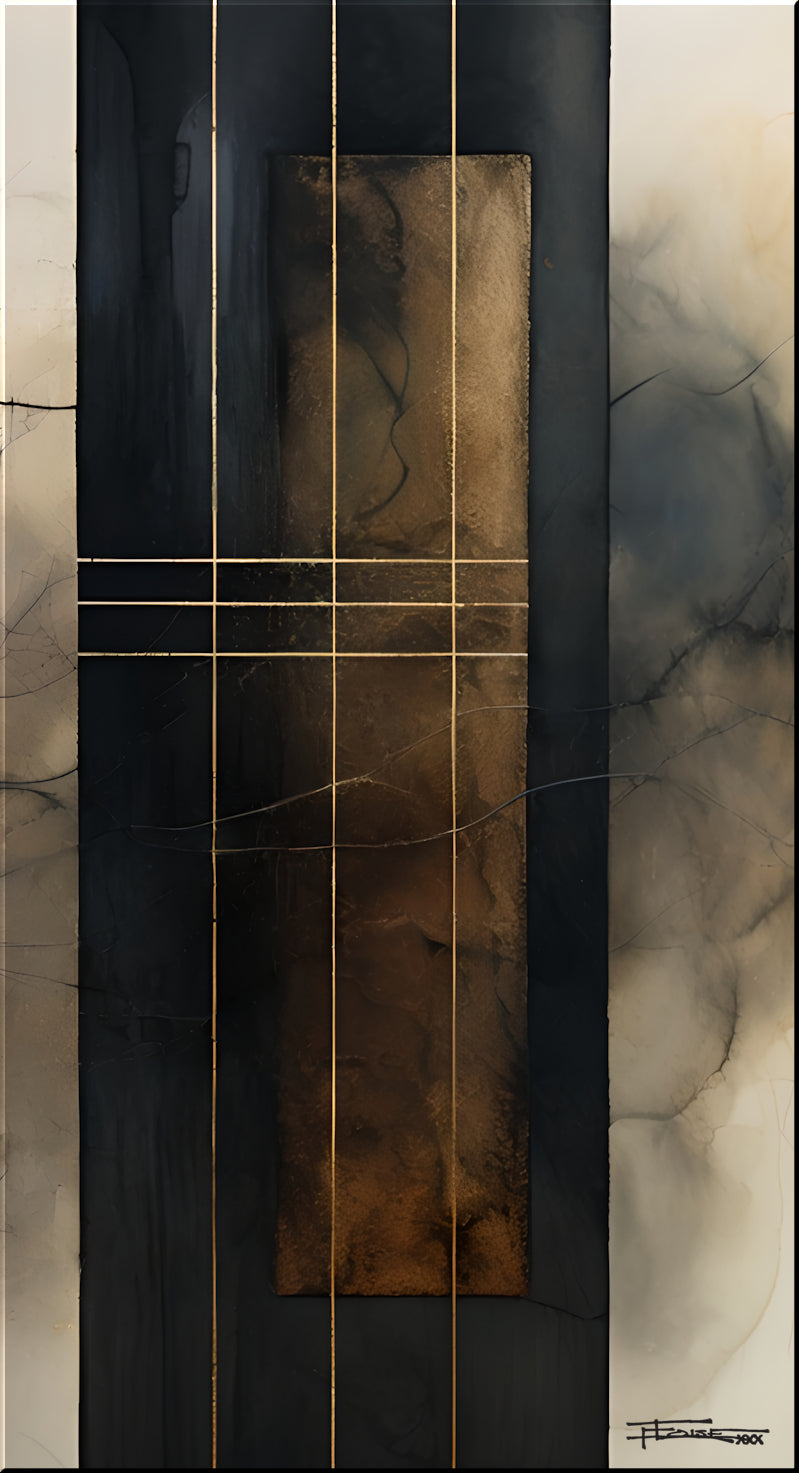 SQUARED OFF-Extra Large Textured Canvas Painting – Limited Edition Abstract