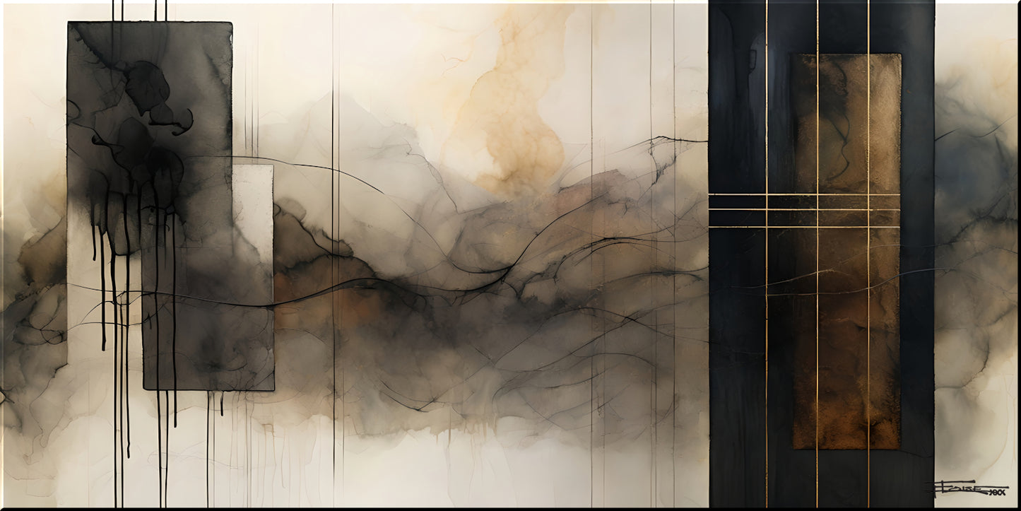 SQUARED OFF-Extra Large Textured Canvas Painting – Limited Edition Abstract