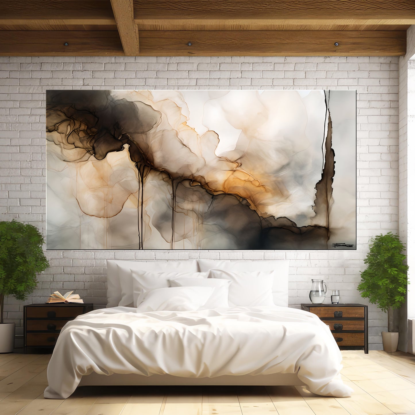 Large Canvas Wall Art Mural Abstract Wallpaper Peel & Stick Canvas Vinyl Decal