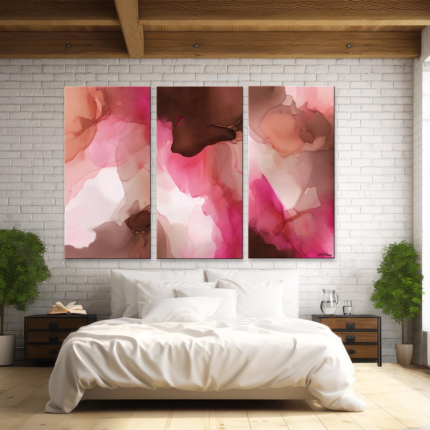 PINK TOPAZ-Extra Large Textured Canvas Painting – Limited Edition Abstract