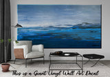 FIELDS OF BLUE- Giant Wall Art Decal