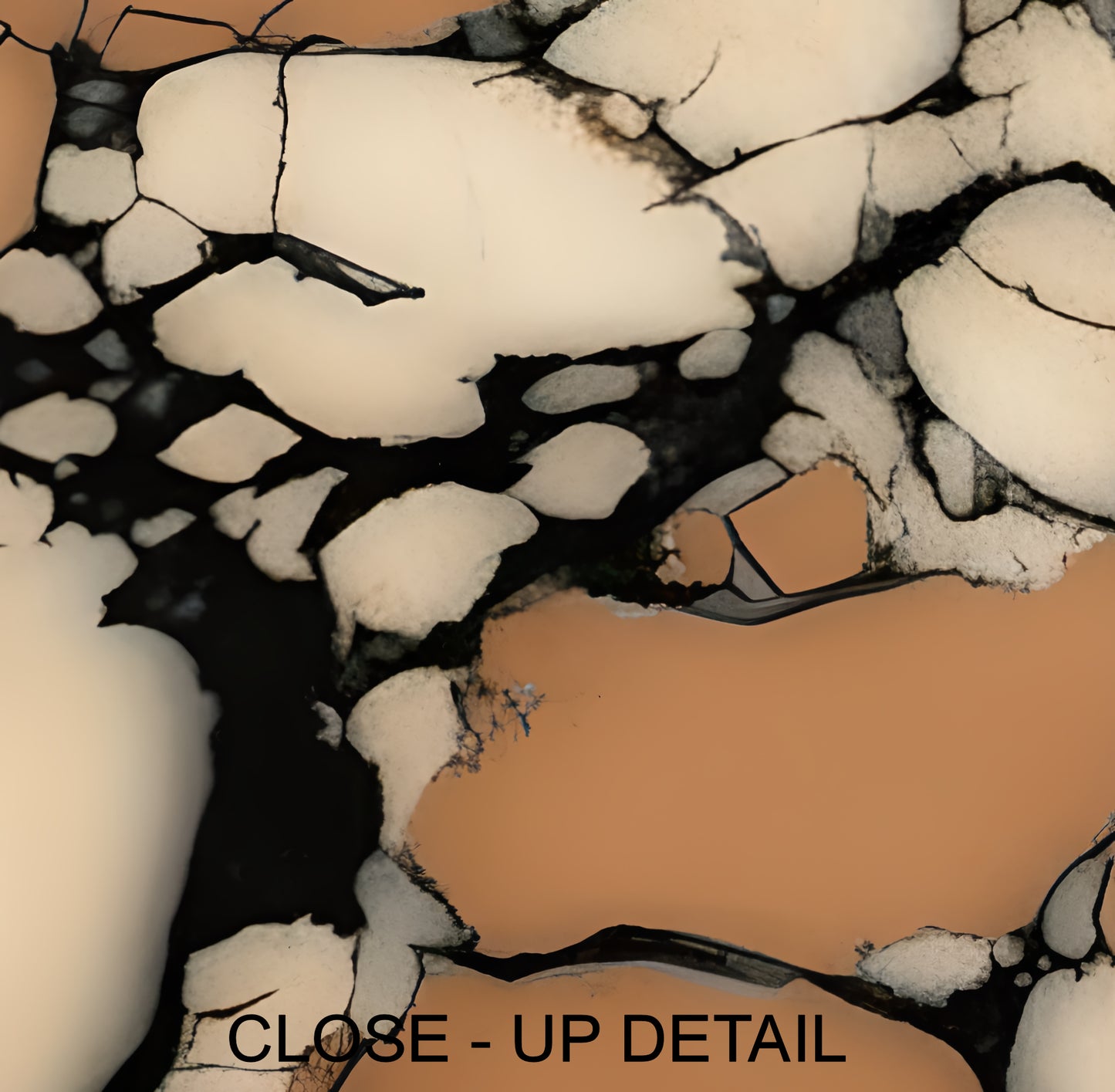 Terracotta Stone Marble Wall Mural Modern Wallpaper in Peel & Stick Canvas Vinyl or Non-Woven