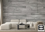 Gray Woodgrained Textured Peel and Stick Wallpaper Tiles