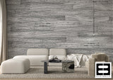 Light Gray Woodgrained Textured Peel and Stick Wallpaper Tiles