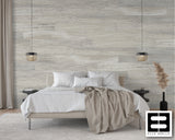 Light Neutral Woodgrained Textured Peel and Stick Wallpaper Tiles