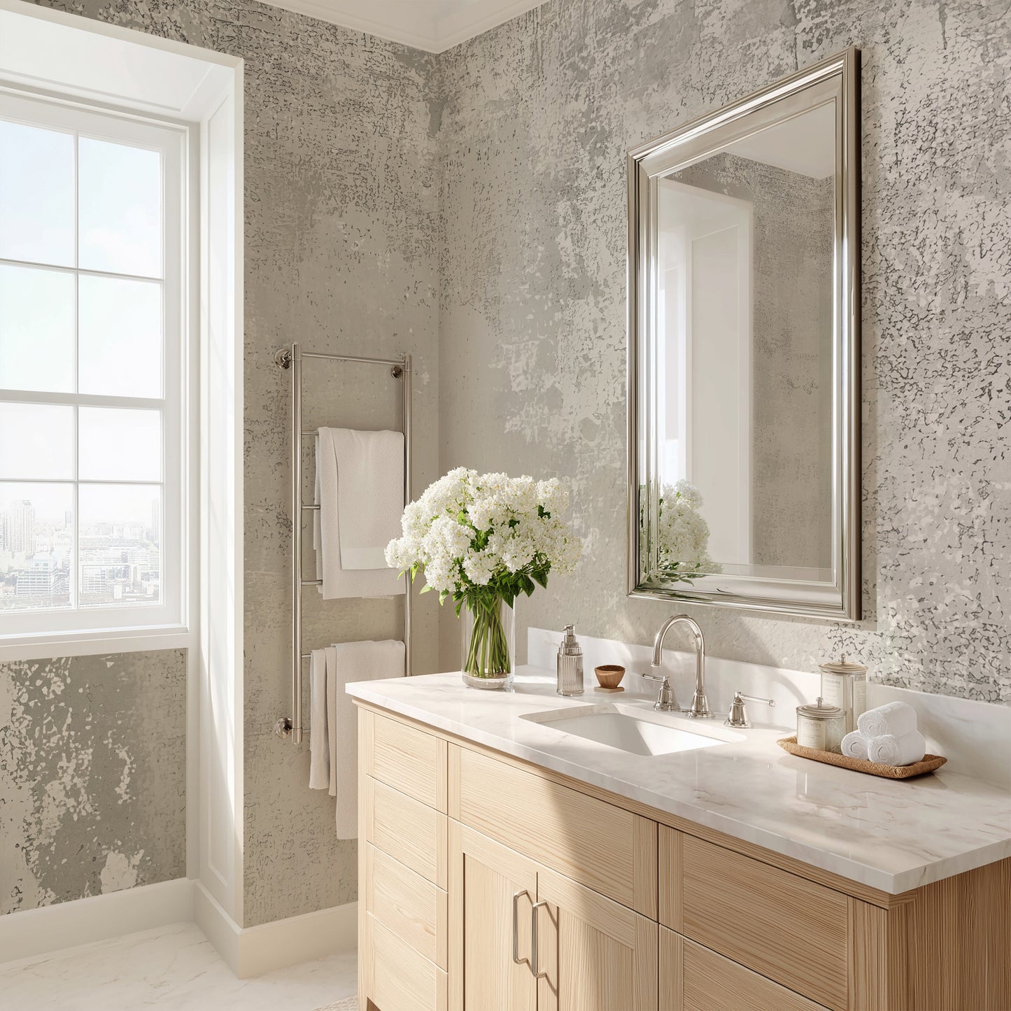 Distressed Rustic Concrete Wallpaper Mural