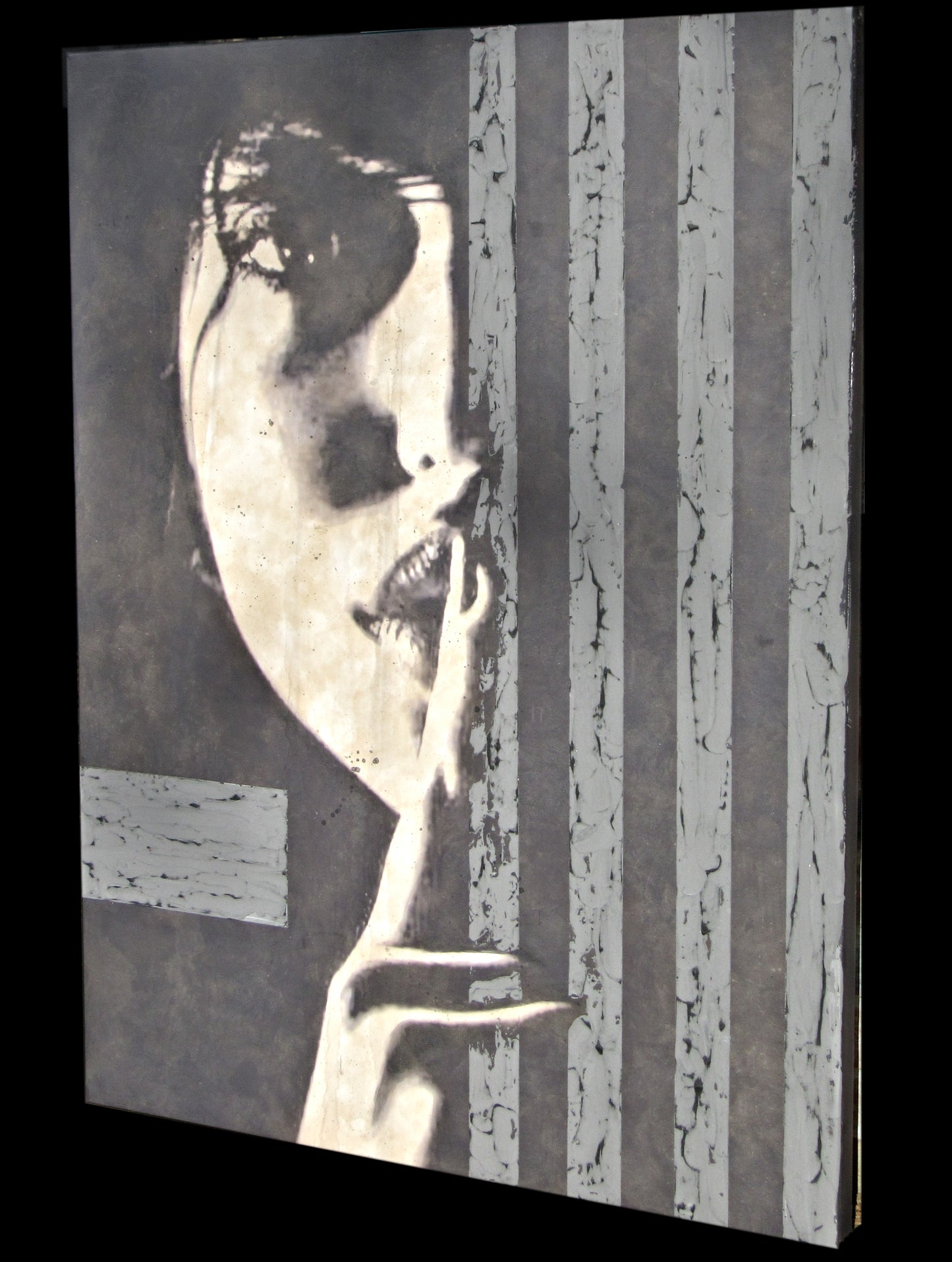 SECRETS - 60x48 x1.5 inch - Textured Painting