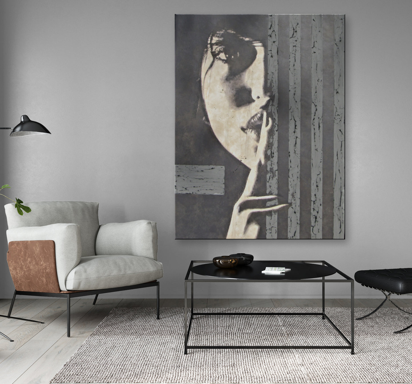 SECRETS - 60x48 x1.5 inch - Textured Painting