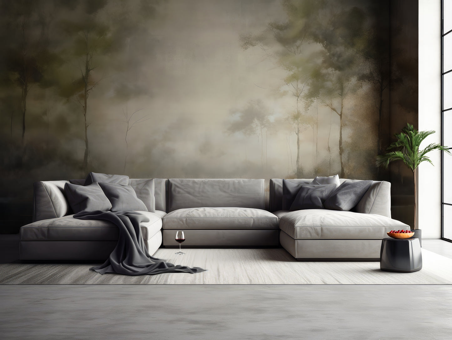 Calm Waters Wall Wallpaper Mural in Peel & Stick Canvas Vinyl or Non-Woven