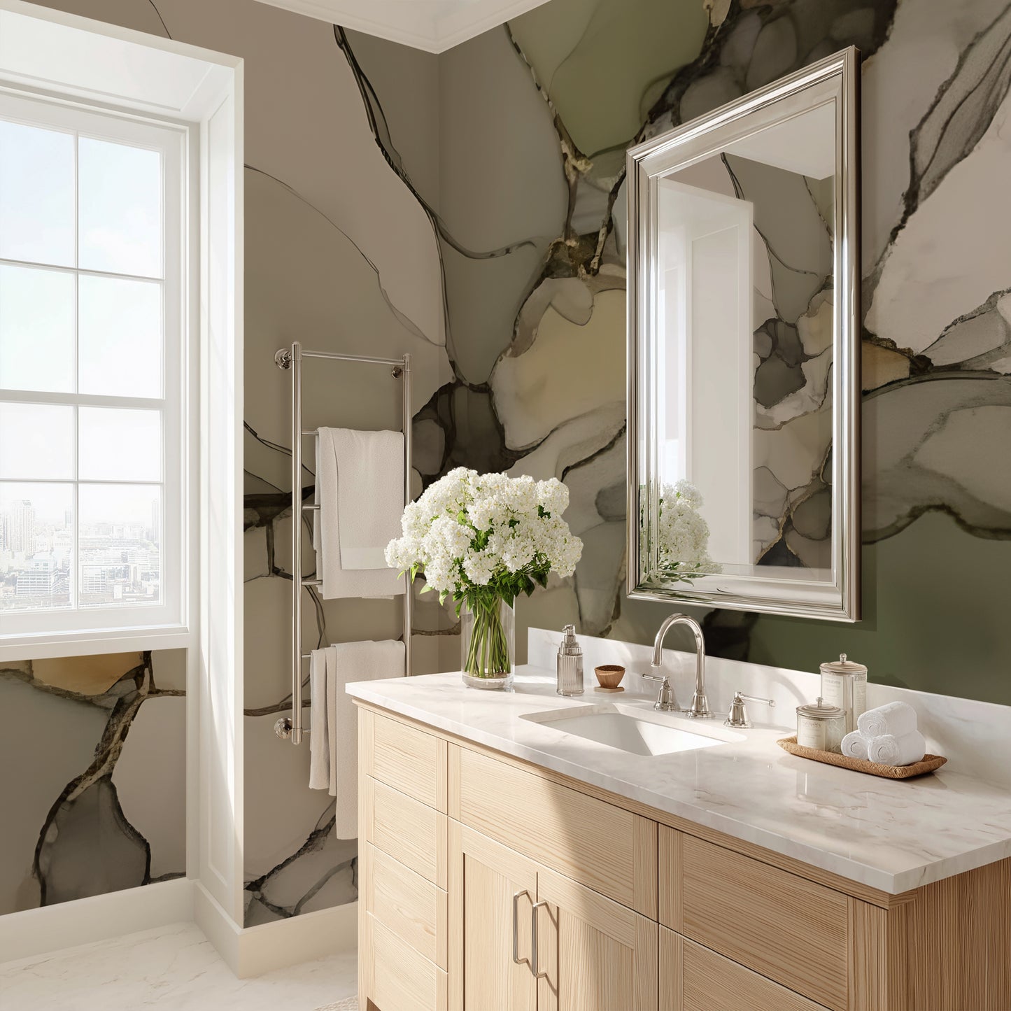 Green Earth Abstract Luxury Wallpaper Mural