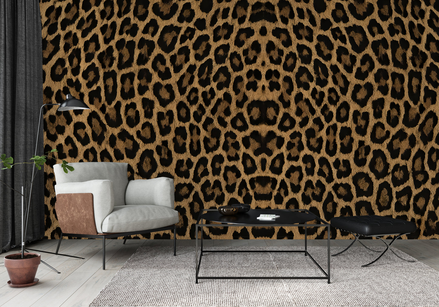 Luxury Leopard Abstract Wallpaper