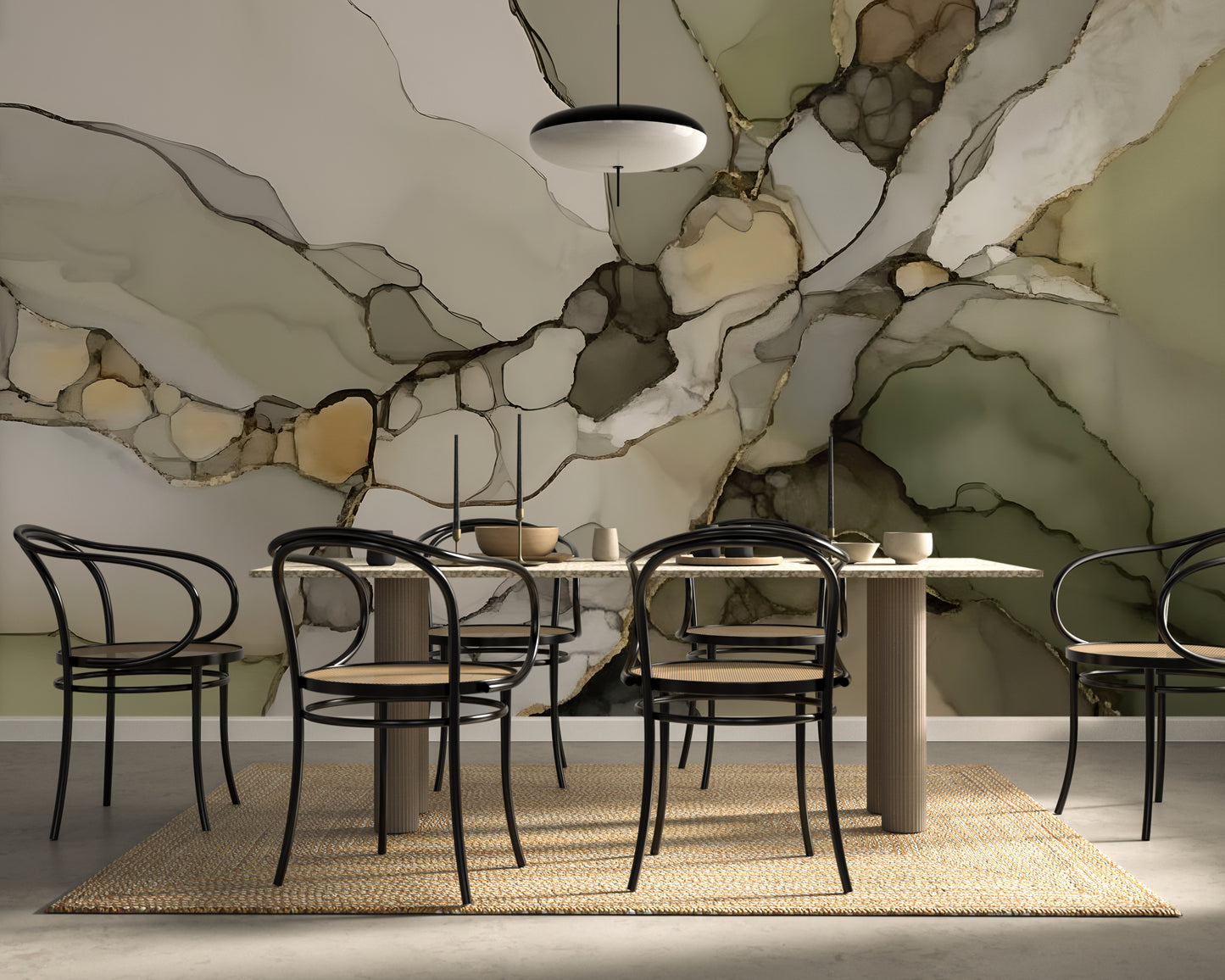 Green Earth Abstract Luxury Wallpaper Mural