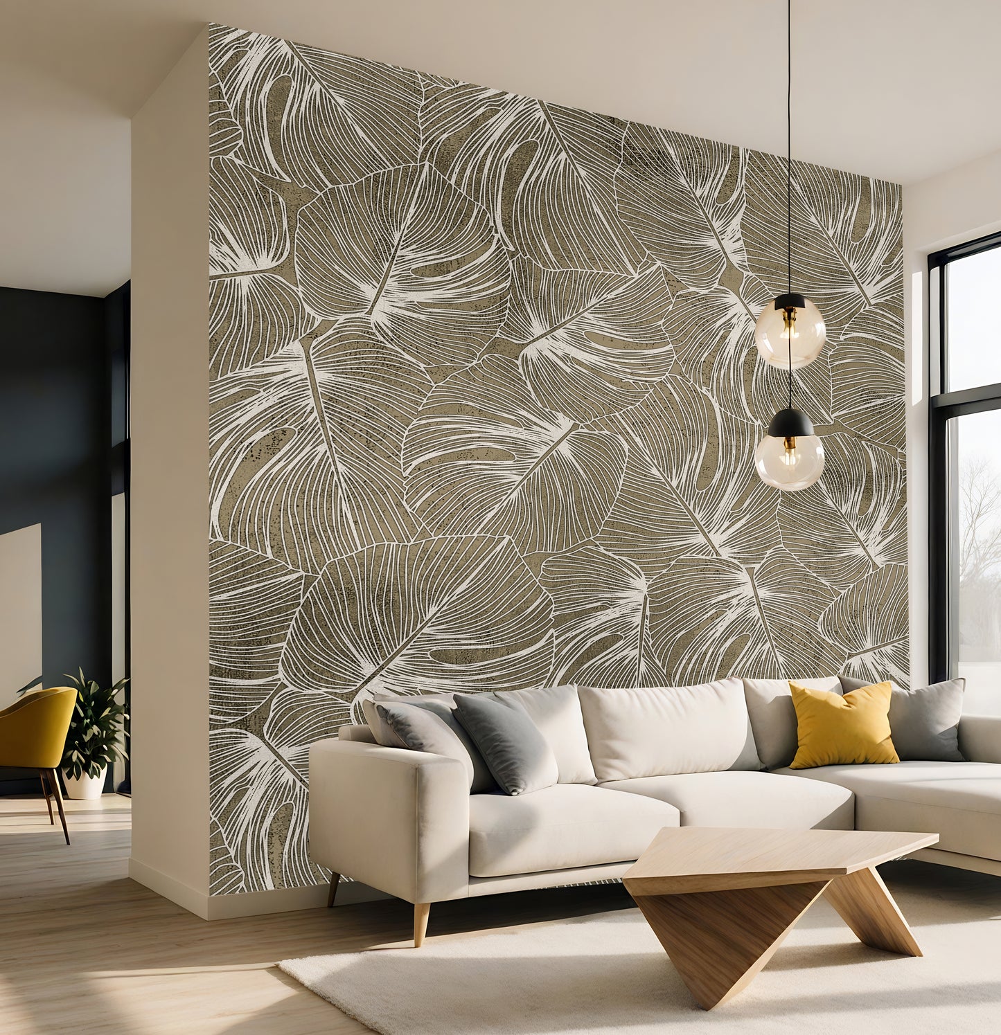 Tropical Canopy Textured Wallpaper Mural
