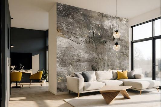 Distressed Scratched Concrete Wallpaper Mural
