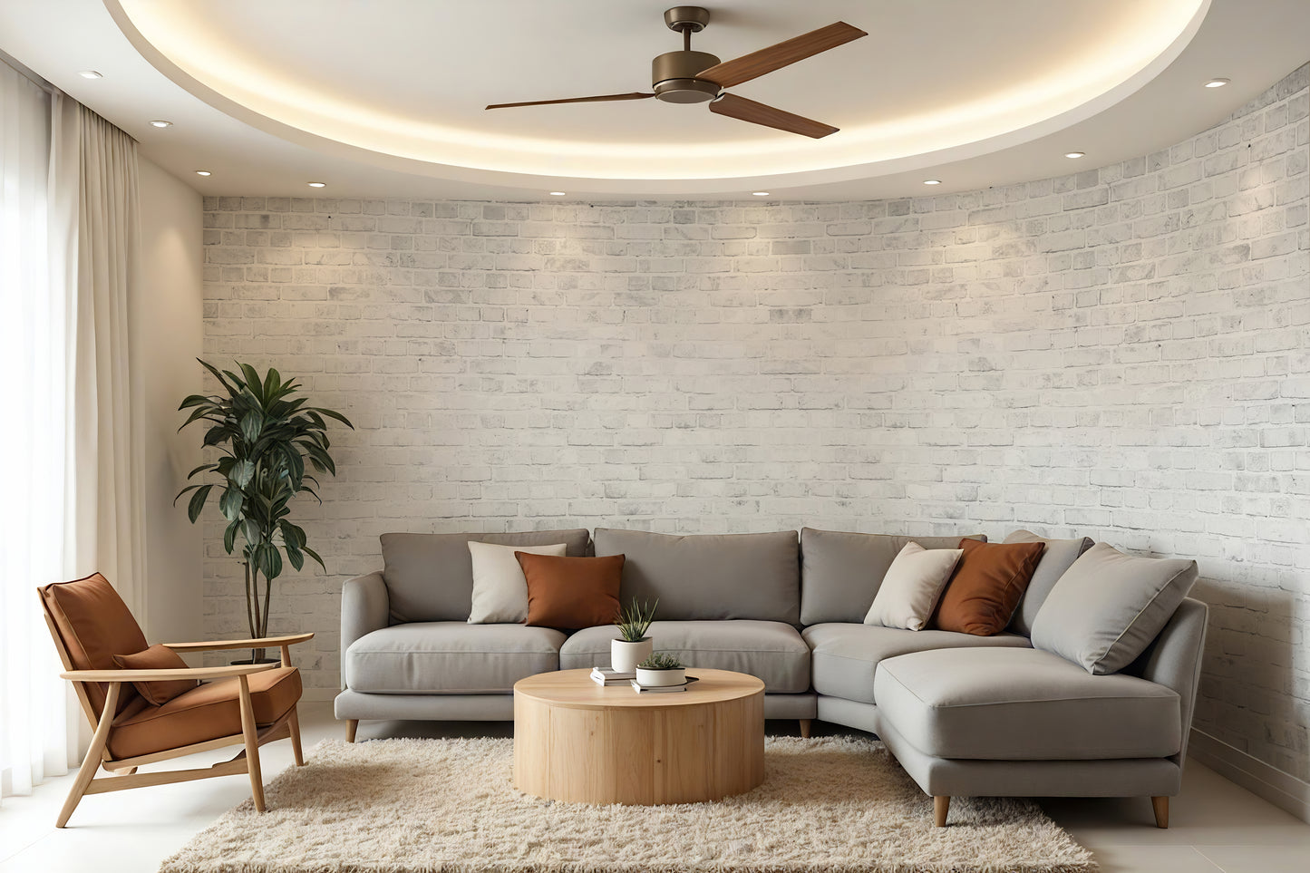 White Painted Brick Wall Wallpaper Mural in Peel & Stick Canvas Vinyl or Non-Woven