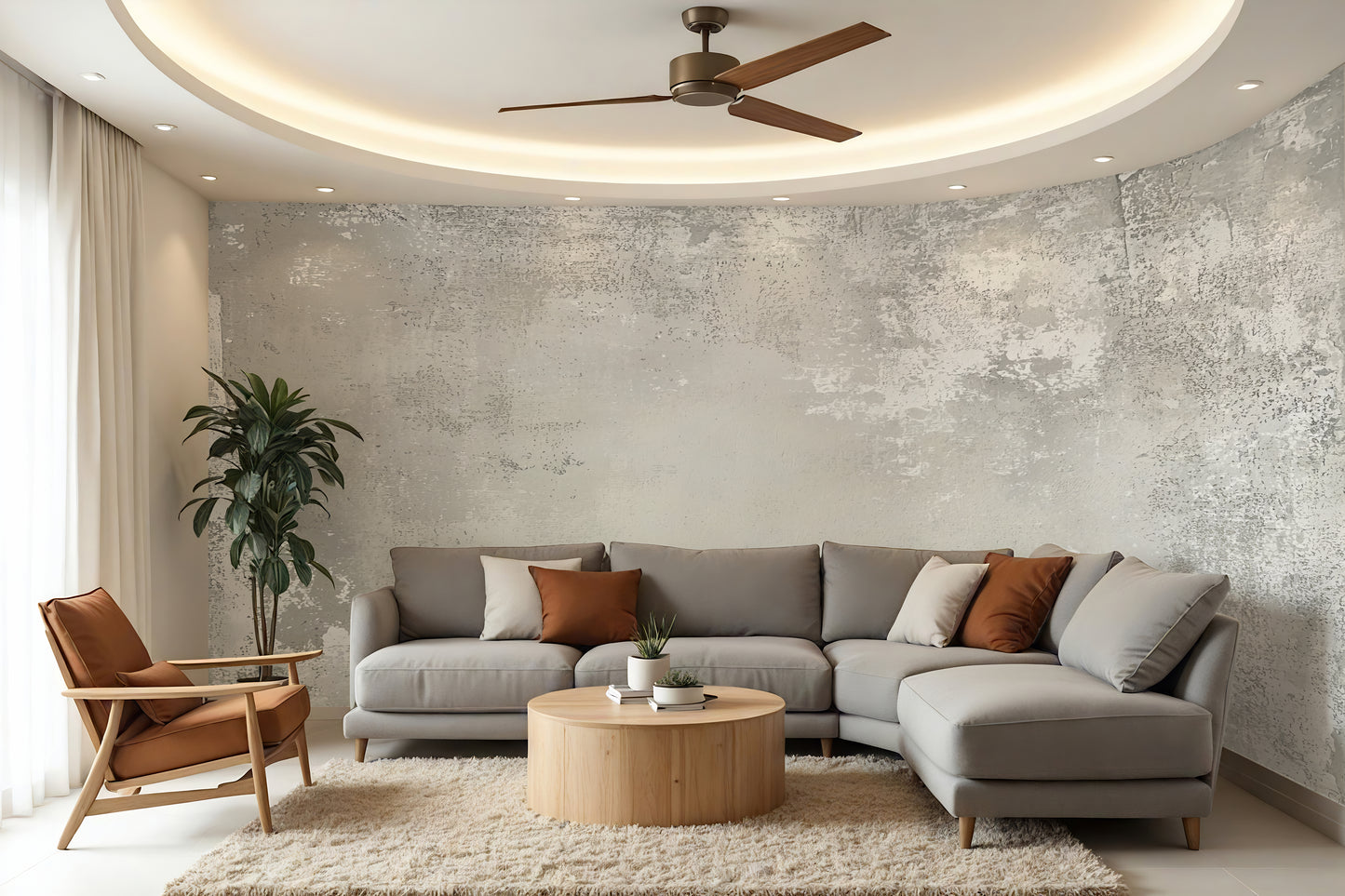 Distressed Rustic Concrete Wallpaper Mural