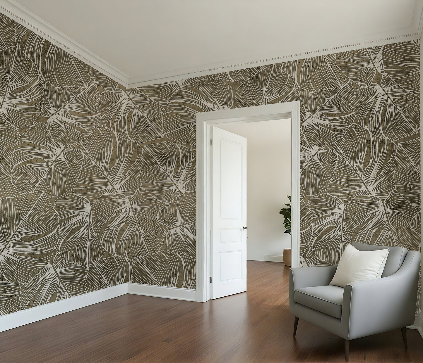 Tropical Canopy Textured Wallpaper Mural