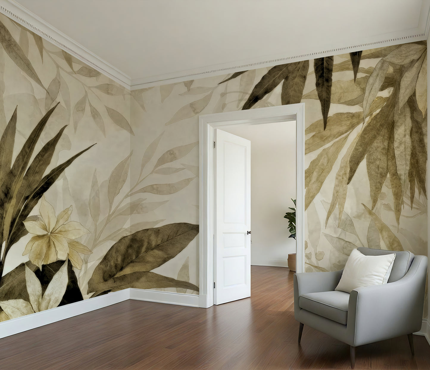 Tropical Reverie Luxury Wall Mural in Non Woven or Peel and Stick