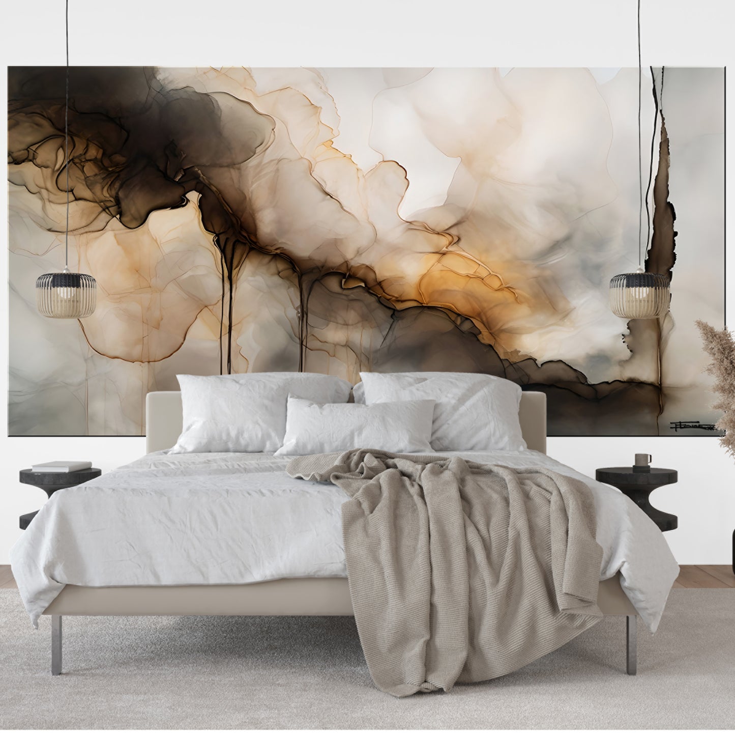 Large Canvas Wall Art Mural Abstract Wallpaper Peel & Stick Canvas Vinyl Decal