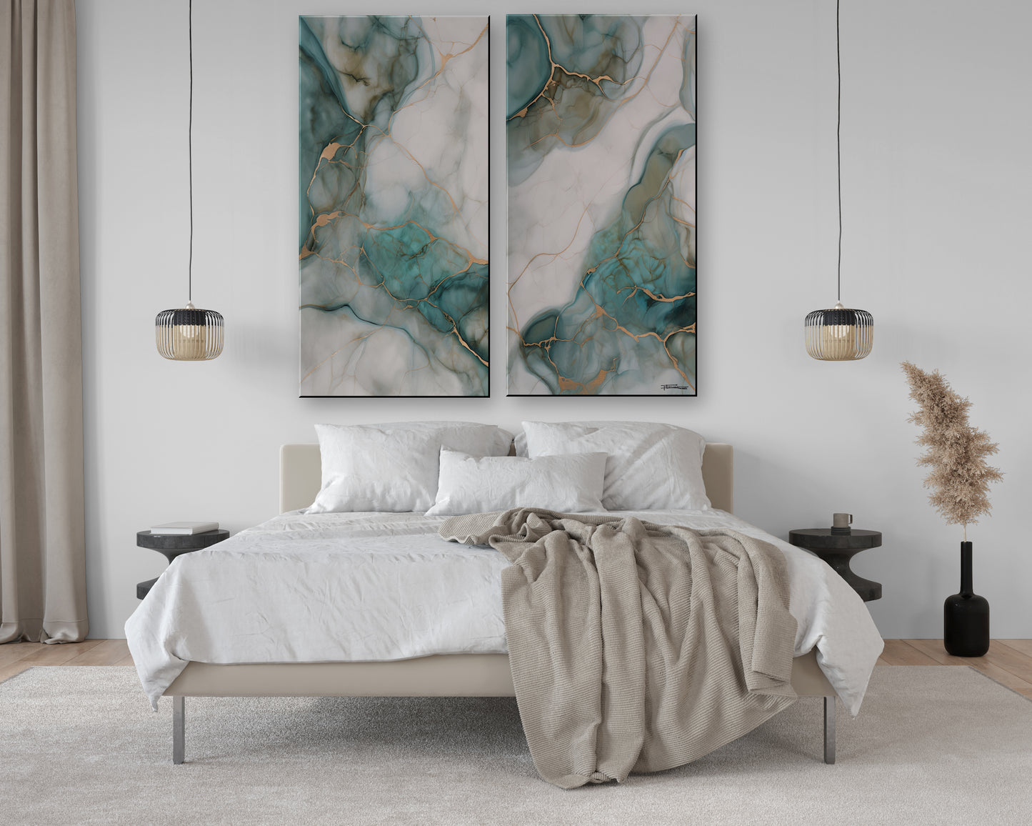SET of Paintings, Pair of Paintings-Extra Large Canvas Painting – Limited Edition Abstract