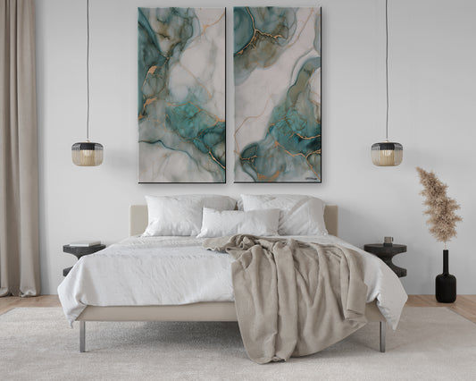 SET of Paintings, Pair of Paintings-Extra Large Canvas Painting – Limited Edition Abstract