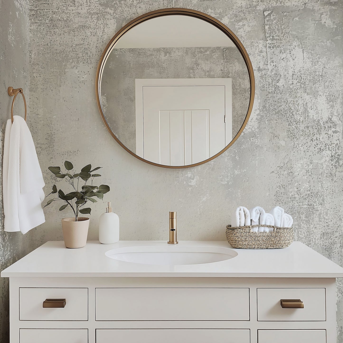 Distressed Rustic Concrete Wallpaper Mural