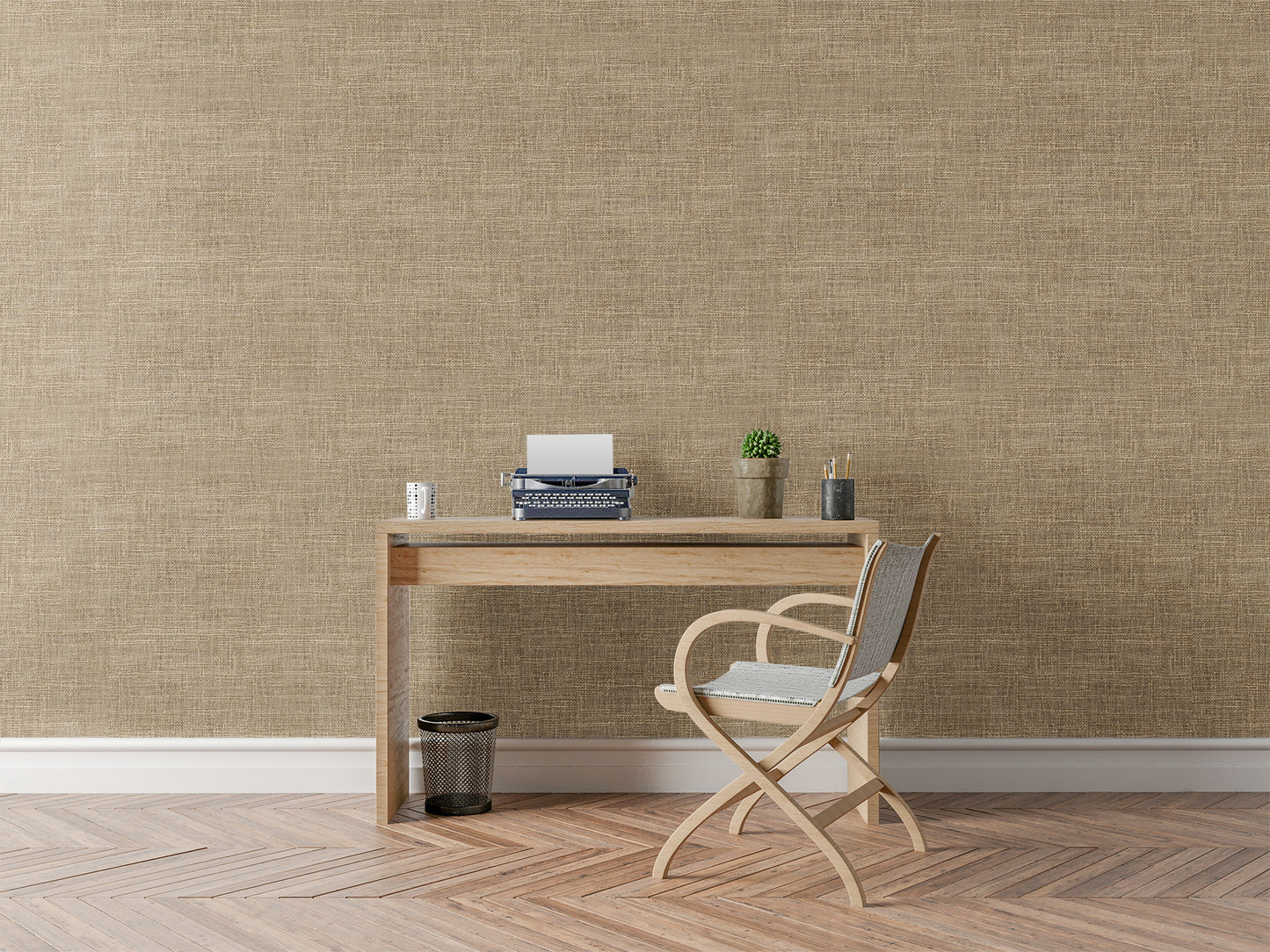 Burlap look Farmhouse Wallpaper Mural