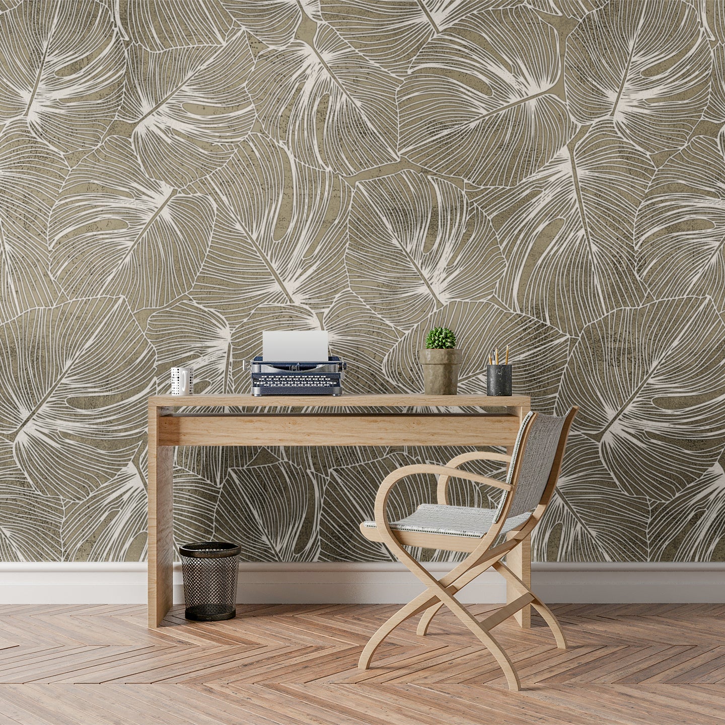 Tropical Canopy Textured Wallpaper Mural
